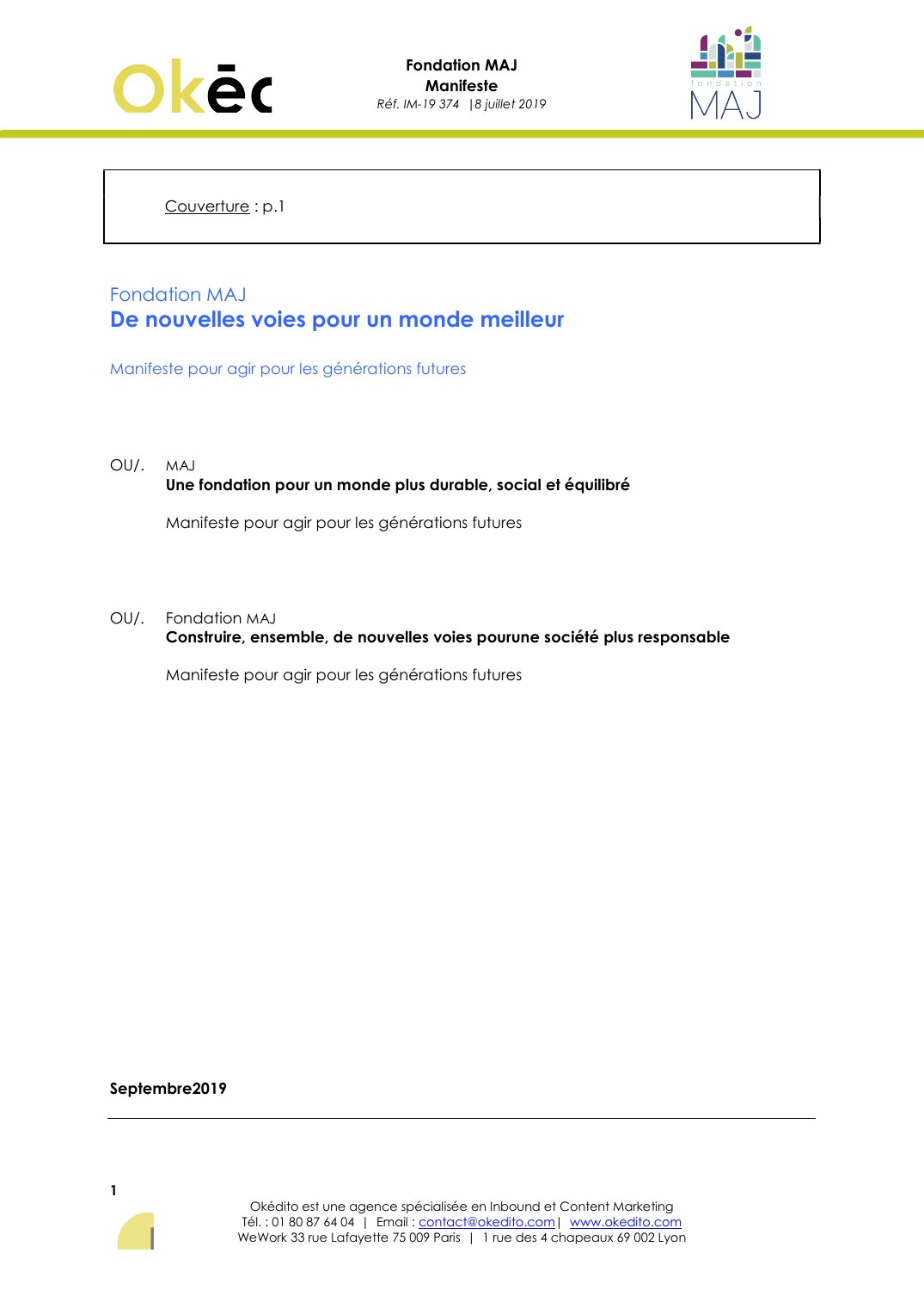 Page 1 sur 22 — Manifeste fondateur du Fonds MAJ